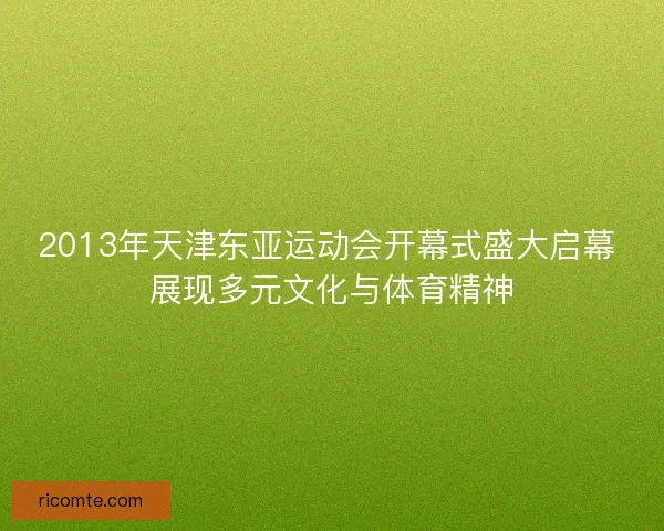 2013年天津东亚运动会开幕式盛大启幕 展现多元文化与体育精神