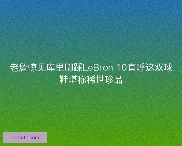 老詹惊见库里脚踩LeBron 10直呼这双球鞋堪称稀世珍品